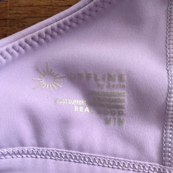 ✨OFFLINE by Aerie✨ Matching Goals Workout Set Velvet 7/8 Legging Sports Bra M - Picture 6 of 8